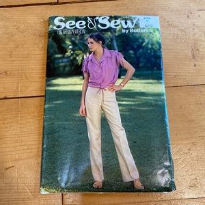See & sew by butterick sewing pattern 6212 vintage